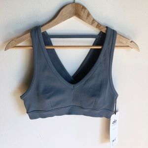 ALO Yoga Togetherness Bra in Concrete, Size XS